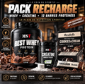 Pack Recharge – Whey Chocolat, Créatine & 12 Barres Protéinées