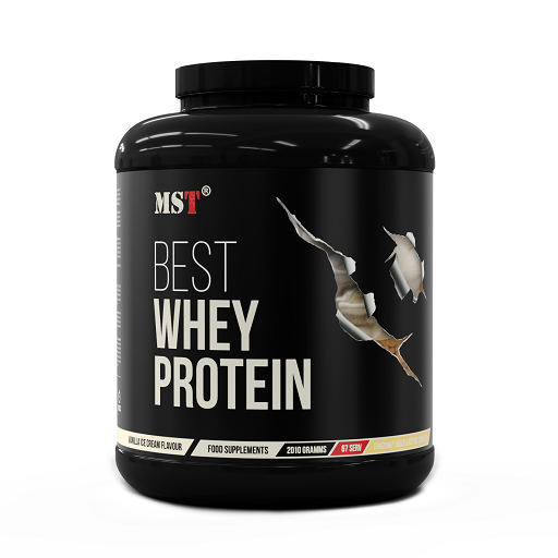 MST Best Whey Protein Glace vanille — pot de 2,01 kg — photo studio