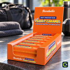 Barebells Barres protéinées — Soft Salted Peanut Caramel — Boîte 12 × 55 g — mise en situation, Le Coin du Sportif