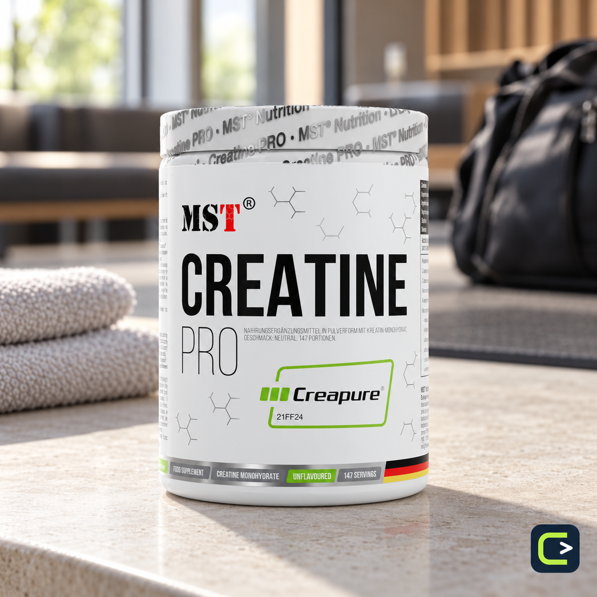MST Créatine Pro Creapure — 500 g — mise en situation, Le Coin du Sportif