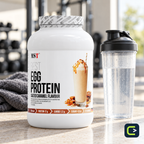 MST Egg Protein — Caramel salé — 1,8 kg — mise en situation, Le Coin du Sportif