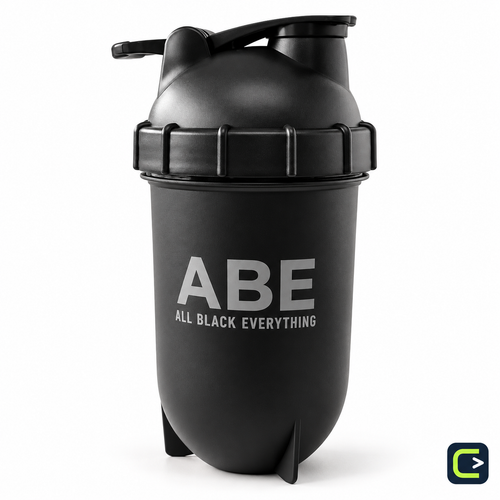 Applied Nutrition ABE Bullet noir 500 ml — vue studio sur fond clair ; visuel retravaillé à partir de la référence produit, signature Le Coin du Sportif hors produit.