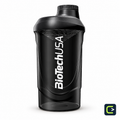 BioTechUSA Wave noir fumé 600 ml — vue studio sur fond clair ; visuel retravaillé à partir de la référence produit, signature Le Coin du Sportif hors produit.