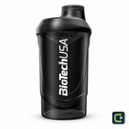 BioTechUSA Wave noir fumé 600 ml — vue studio sur fond clair ; visuel retravaillé à partir de la référence produit, signature Le Coin du Sportif hors produit.
